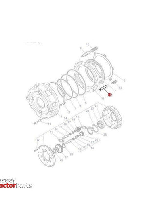 Massey Ferguson Clevis Pin - 3793636M1 | OEM | Massey Ferguson parts | Clutch-Massey Ferguson-Axles & Power Train,Clevis Ends & Components,Clevis Pins,Farming Parts,Hardware,Towing & Fasteners,Tractor Parts,Tractor PTO,Transmission