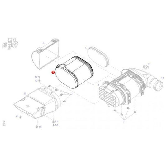 Filter Cartridge - F842201090010 - Massey Tractor Parts