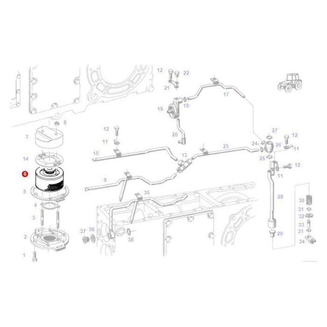 Filter Element - F285102050010 - Massey Tractor Parts