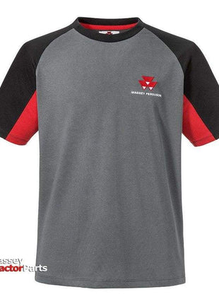 Grey Raglan T-Shirt - X993412101-Massey Ferguson-Clothing,Men,Men & Women Shirt & Polo,Merchandise,On Sale,t-shirt,T-Shirts & Polos,workwear