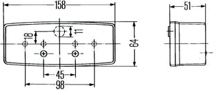 Halogen Rear Combination Light 12/24V, LH
 - S.56105 - Massey Tractor Parts
