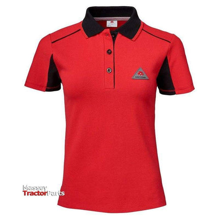 Ladies Red Polo Shirt - X993322203-Massey Ferguson-Clothing,Men & Women Shirt & Polo,Merchandise,On Sale,polo,Polo Shirt,Women,workwear
