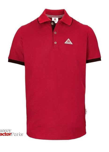 Mens Red Polo - X993321804-Massey Ferguson-Clothing,Men,Men & Women Shirt & Polo,Merchandise,On Sale,polo,Polo Shirt,workwear
