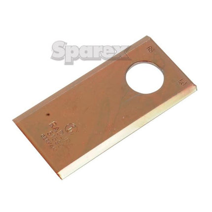 Mower Blade - Flat blade, top edges sharp -  96 x 48x3mm - Hole⌀21mm  - RH & LH -  Replacement for SIP
 - S.105702 - Massey Tractor Parts