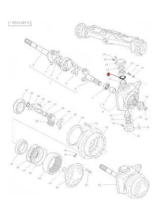 O Ring Pivot Bearing - 371153X1 - Massey Tractor Parts