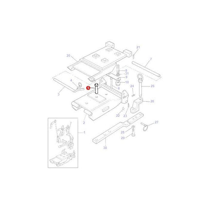 Pin - 886166M1 - Massey Tractor Parts