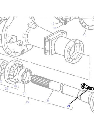 Rear Wheel Stud - 185400M2 - Massey Tractor Parts
