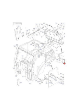 Massey Ferguson Screw Window Mechanism - 3476129M1 | OEM | Massey Ferguson parts | Cab Glass & Glazing Tools-Massey Ferguson-Cab Glass & Glazing Tools,Cabin & Body Panels,Farming Parts,Tractor Parts