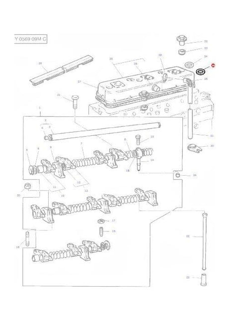 Shim Rocker Cover - 365691X1 - Massey Tractor Parts