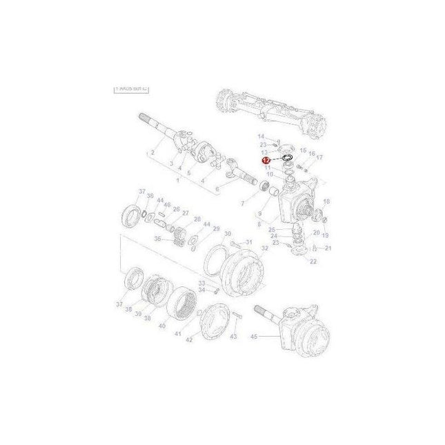 Massey Ferguson Shim Swivel Cap - 342872 | OEM | Massey Ferguson parts | Axles & Power Transmission-Massey Ferguson-2WD Parts,Axle Spindles & Components,Axles & Power Train,Farming Parts,Front Axle & Steering,Tractor Parts