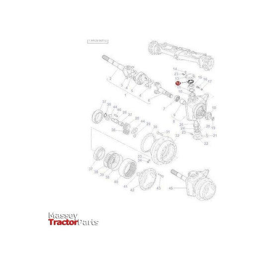 Massey Ferguson Shim Swivel Cap - 342872 | OEM | Massey Ferguson parts | Axles & Power Transmission-Massey Ferguson-2WD Parts,Axle Spindles & Components,Axles & Power Train,Farming Parts,Front Axle & Steering,Tractor Parts