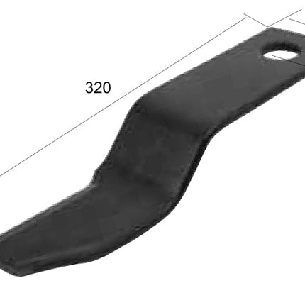 Slasher Blade,  Length: 320mm,  Width: 75mm,  HoleâŒ€: 30mm - Replacement for Fleming
 - S.78467 - Massey Tractor Parts