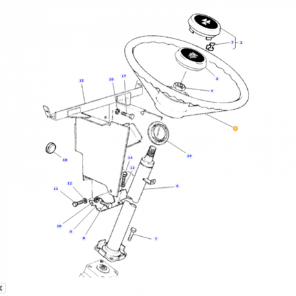 Steering Wheel - 3774930M1 - Massey Tractor Parts