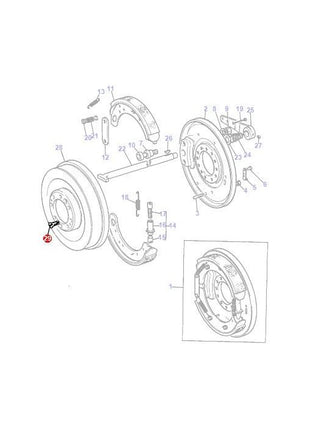 Stud Brake Drum - 182278M1 - Massey Tractor Parts