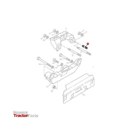 Massey Ferguson Stud Exhaust Manifold - 735259M1 | OEM | Massey Ferguson parts | Exhaust & Manifold Gaskets-Massey Ferguson-Cylinder Head Components,Cylinder Head Studs & Bolts,Engine & Filters,Engine Parts,Farming Parts,Tractor Parts