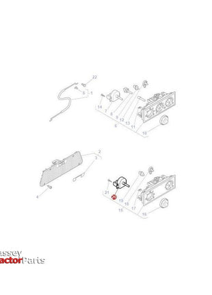 Massey Ferguson Switch Heater Control - 3907283M1 | OEM | Massey Ferguson parts | Cabin Heater & Heater Accessories-Massey Ferguson-Air Conditioning,Cabin & Body Panels,Farming Parts,Switches,Tractor Parts