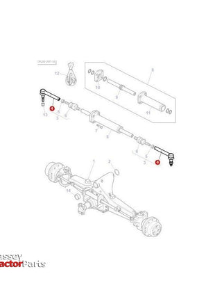 Massey Ferguson Track Rod End - 3907160M1 | OEM | Massey Ferguson parts | Track Rods & Drag Links-Massey Ferguson-2WD Parts,Axles & Power Train,Farming Parts,Front Axle & Steering,Track Rods & Drag Links,Tractor Parts